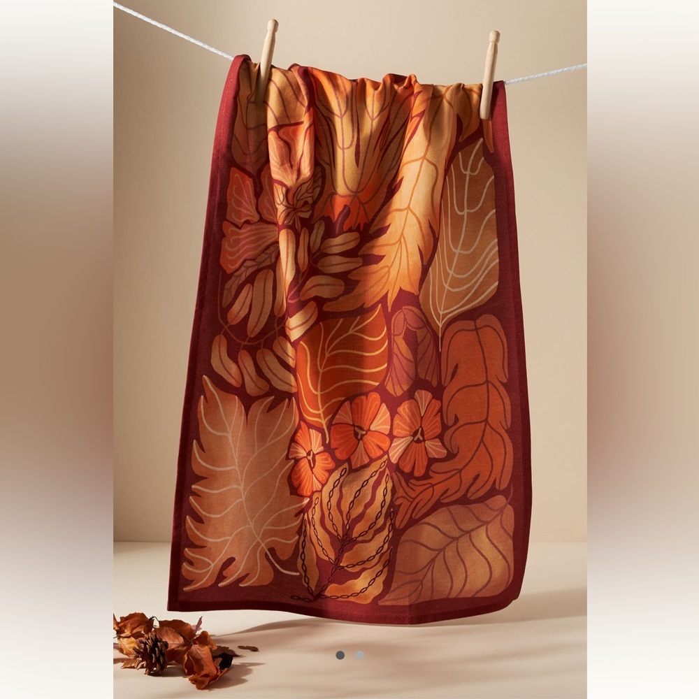 Anthropologie Fall Foliage Kitchen Towel *NWT* 🍂